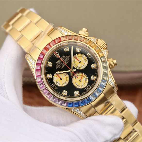 Rolex Daytona Rainbow Diamond Gold Stainless Steel 40 mm, diamond