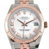 Datejust 31 White Roman Dial Fluted Bezel 18K Rose Gold Two Tone Jubilee Ladies Watch 178271