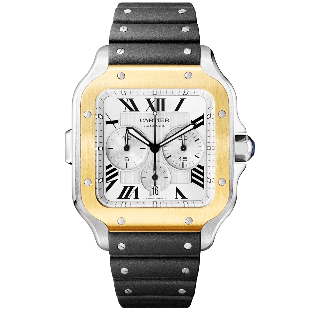 Santos de Cartier XL Chronograph Steel & 18ct Yellow Gold Watch