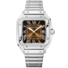 Santos de Cartier Medium Brown Dial Automatic Bracelet/Strap Watch