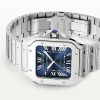 Santos de Cartier Medium Blue Dial Automatic Bracelet/Strap Watch