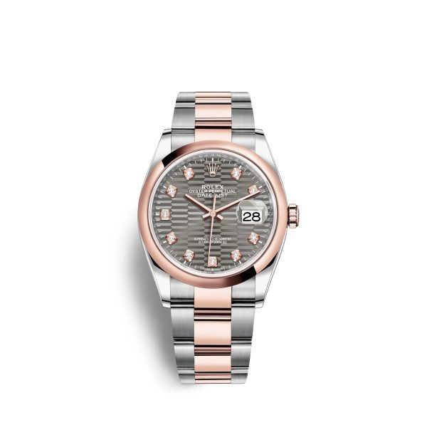 Rolex Datejust 36mm, Oystersteel and 18k Everose Gold, Ref# 126201-0042