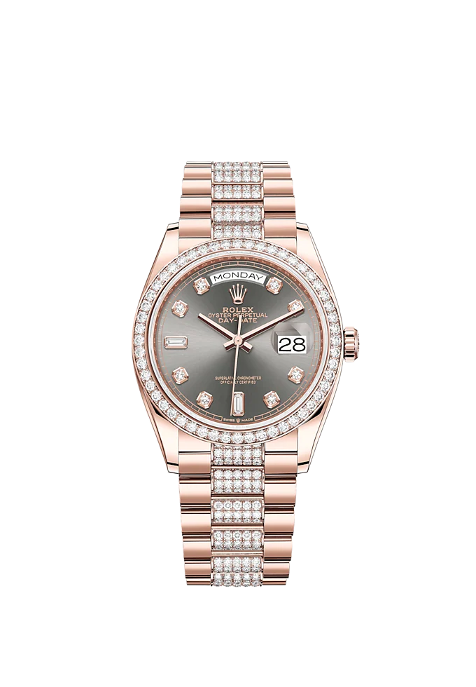 Rolex Day-Date, 36mm, 18k Everose Gold, Ref# 128345rbr-0053