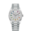 Rolex Day-Date, 36mm, Platinum and Diamonds, Ref# 128396tbr-0006