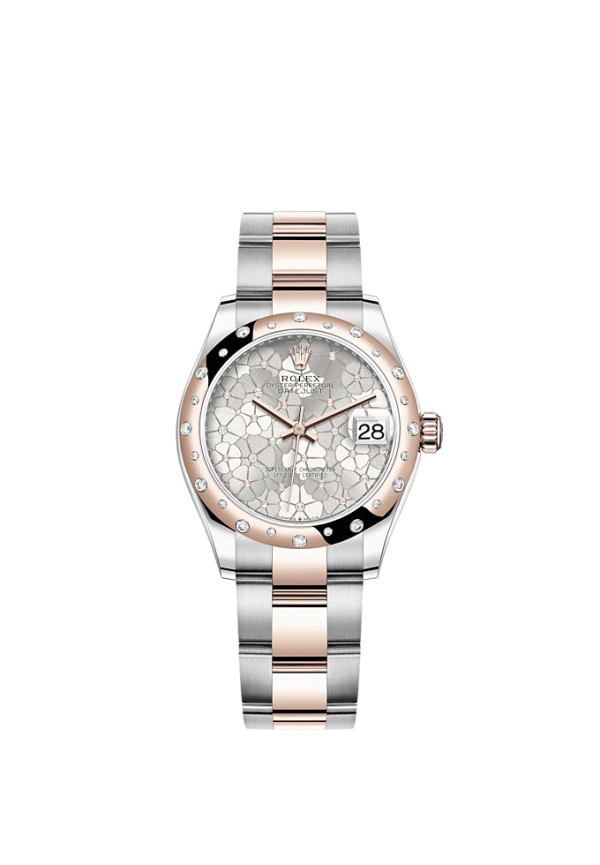 Rolex Datejust 31mm, Oystersteel and 18k Everose Gold with Diamonds, Ref# 278341rbr-0031