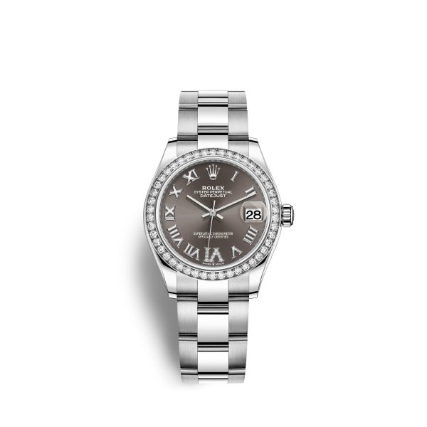 Rolex Datejust 31, Oystersteel, 18kt White Gold and diamonds, Ref# 278384RBR-0031