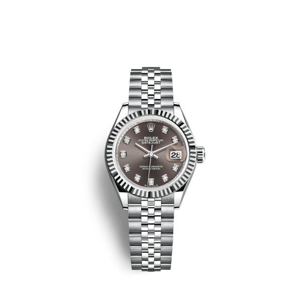 Rolex Lady-Datejust 28, Oystersteel and 18k White Gold, Ref# 279174-0015