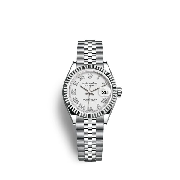 Rolex Lady-Datejust 28, Oystersteel and 18k White Gold, Ref# 279174-0019