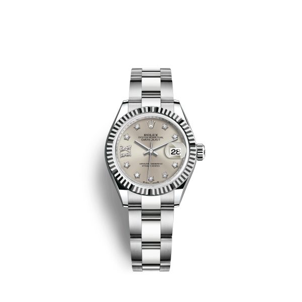 Rolex Lady-Datejust 28, Oystersteel and 18k White Gold, Ref# 279174-0022