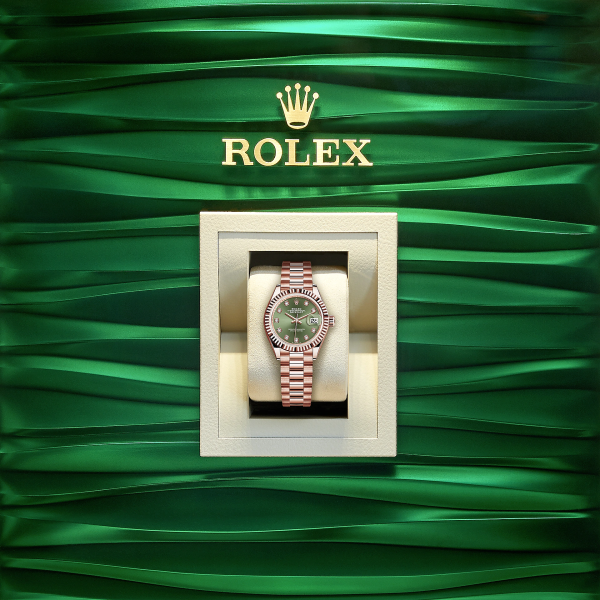 Rolex Lady-Datejust 28, 18k Everose Gold, Ref# 279175-0009