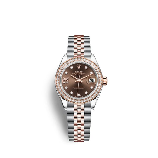 Rolex Lady-Datejust 28, Oystersteel and 18k Everose Gold, Ref# 279381RBR-0003