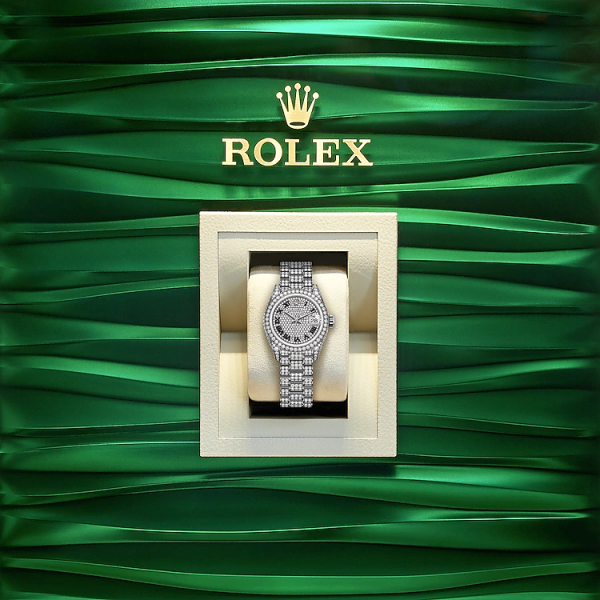 Rolex Lady-Datejust 28, 18k White Gold, Ref# 279459RBR-0001