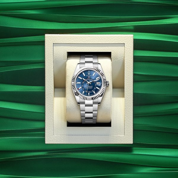 Rolex Sky-Dweller, 42mm, Oystersteel and 18k White Gold, Blue, Oyster, Ref# 336934-0005