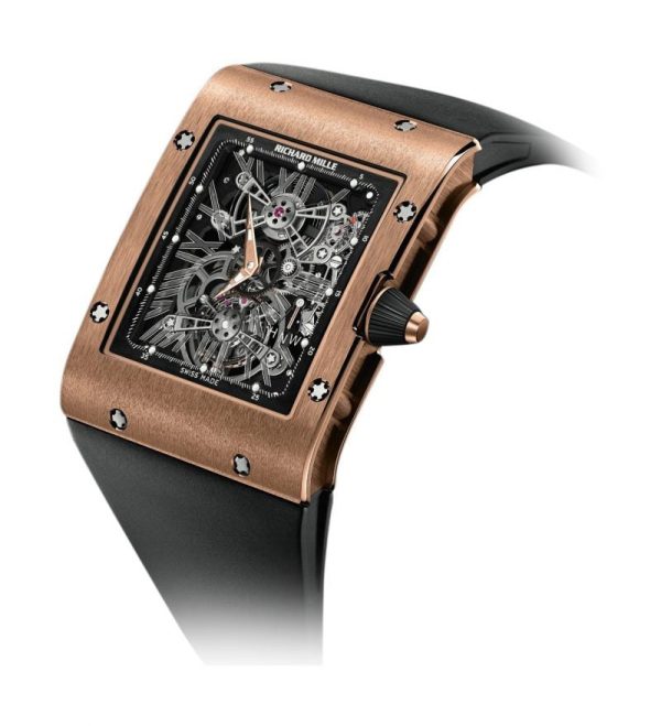 Richard Mille 017 Manual Winding Tourbillon Extra Flat Red Gold