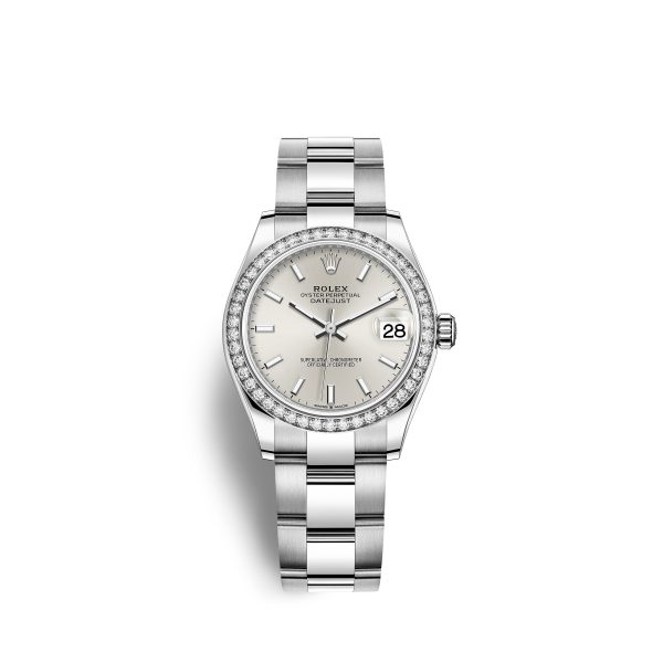 Rolex Datejust 31, Oystersteel, 18kt White Gold and diamonds, Ref# 278384RBR-0015