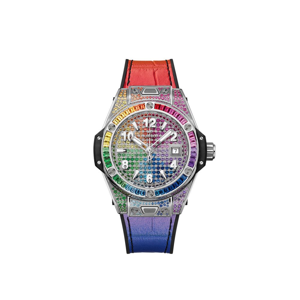 Hublot Big Bang ONE CLICK STEEL RAINBOW Ref# 485.SX.9900.LR.0999