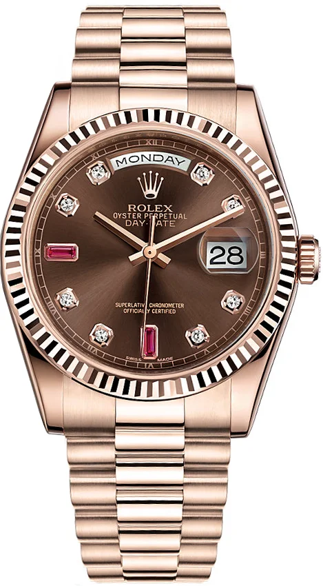 Rolex Day-Date 36 Rose Gold Luxury Watch 118235-0093