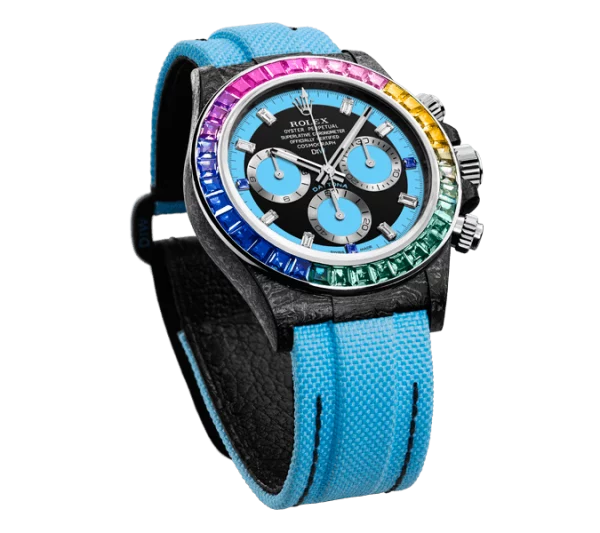 ROLEX Diw Daytona carbon rainbow blue 40mm carbon