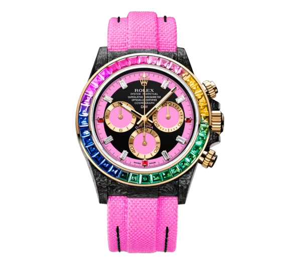 ROLEX Diw Daytona carbon rainbow pink 40mm carbon